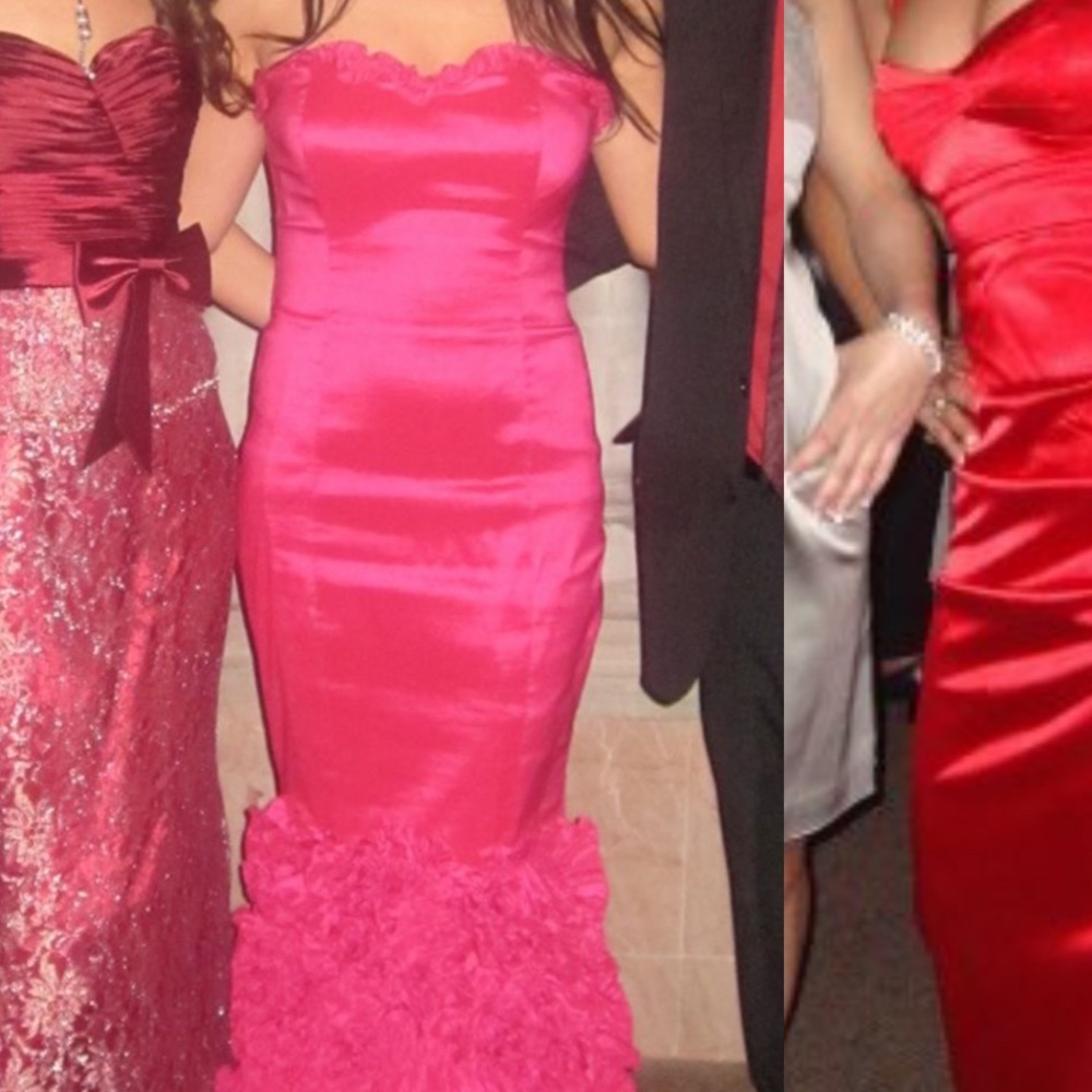 Fuschia evening dress (size medium)